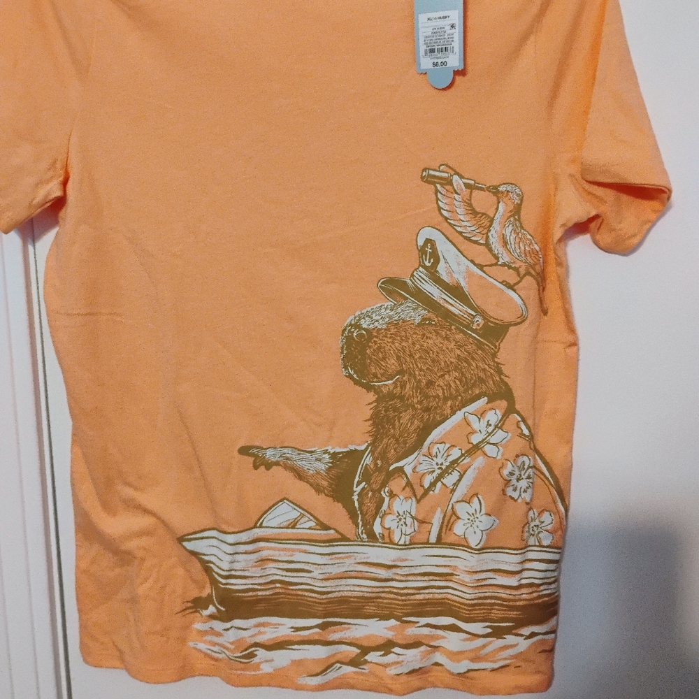 Cat & Jack Orange Nautical Graphic Tee